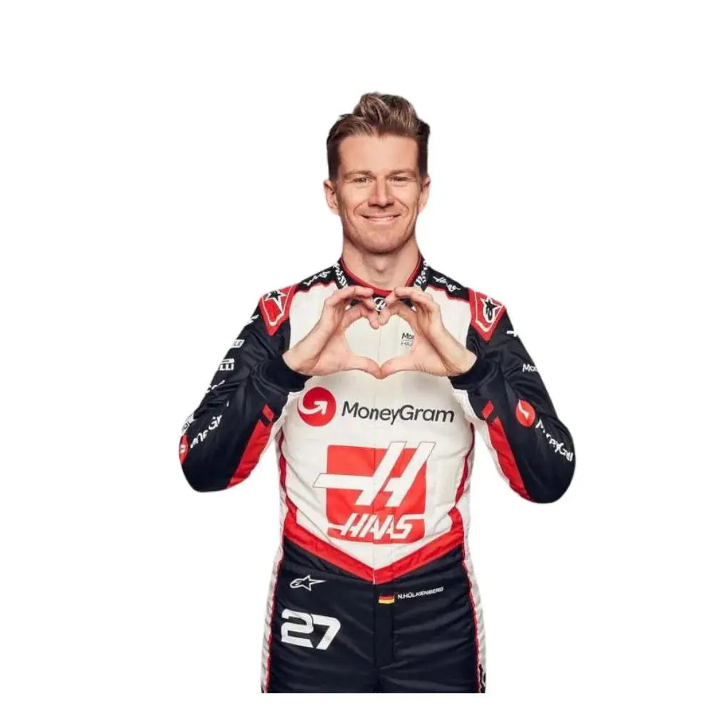 2024 Nico Hülkenberg Replica Race Suit | Haas F1 Team - Speedxcrafts