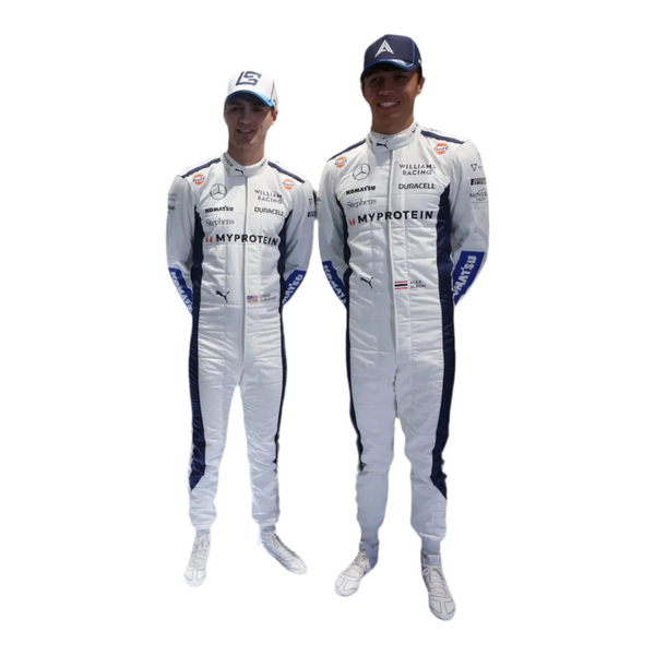 2024 Alex Albon Logan Sargeant Williams F1 Team Race Suit - Speedxcrafts