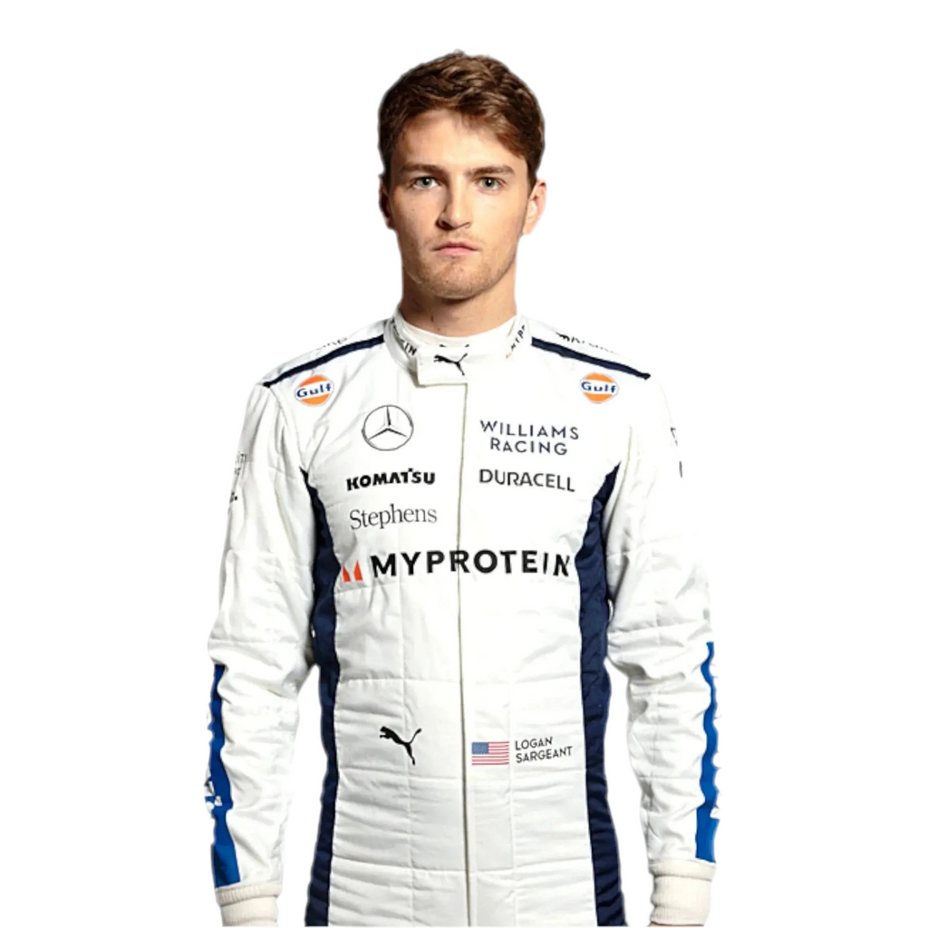 2024 Alex Albon Logan Sargeant Williams F1 Team Race Suit - Speedxcrafts