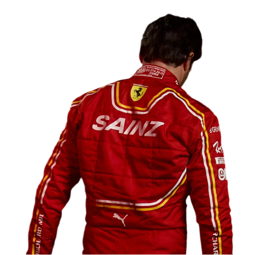 2024 Carlos Sainz Jr. Replica Race Suit | Scuderia Ferrari F1 Team - Speedxcrafts