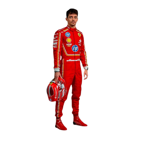 2024 Charles Leclerc Replica Race Suit | Scuderia Ferrari HP - Speedxcrafts