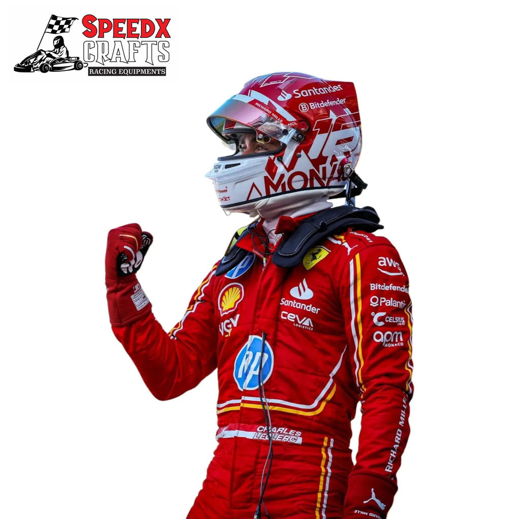 2024 Charles Leclerc Replica Race Suit | Scuderia Ferrari HP - Speedxcrafts
