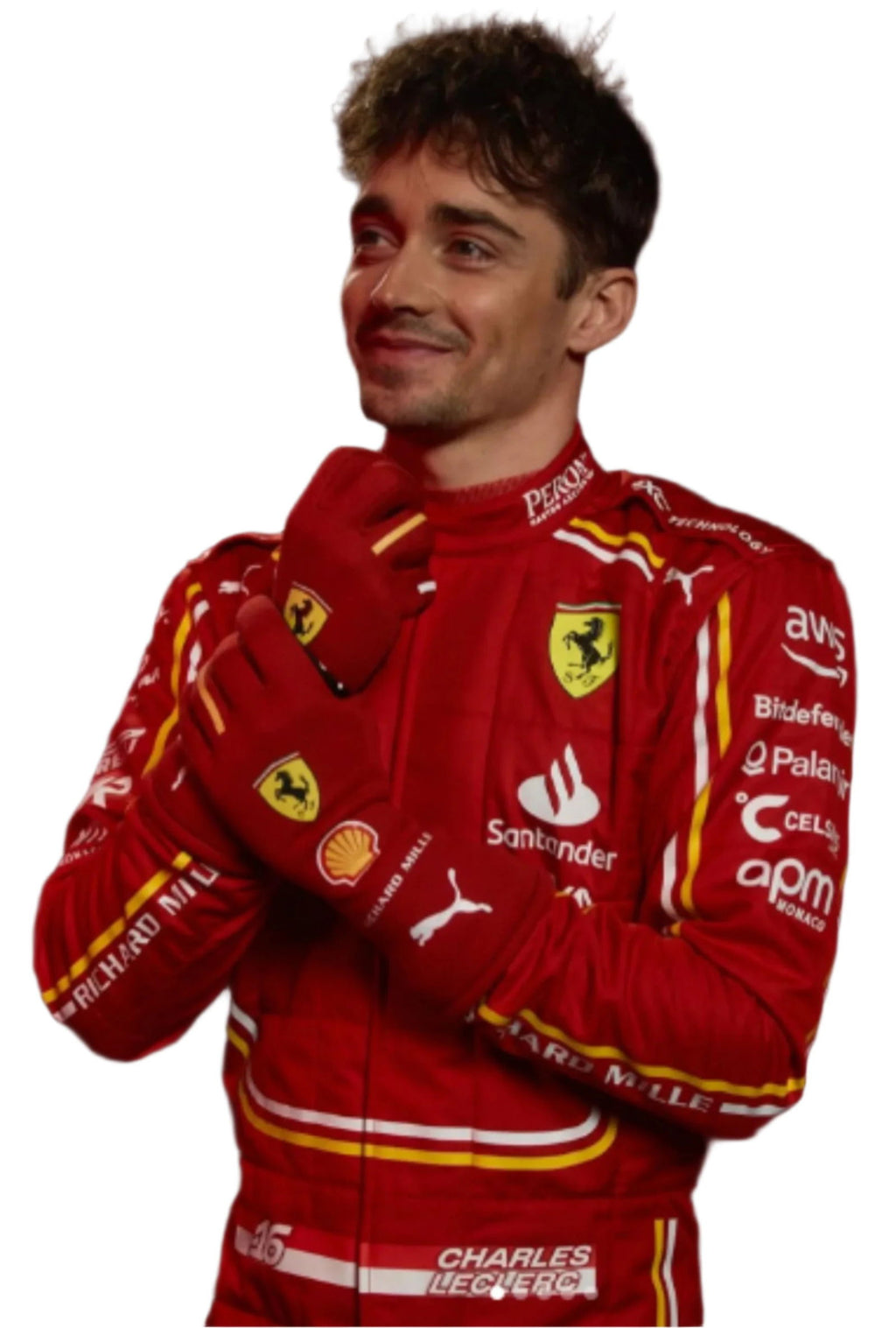 2024 Charles Leclerc Replica Race Suit | Scuderia Ferrari Team Gear - Speedxcrafts