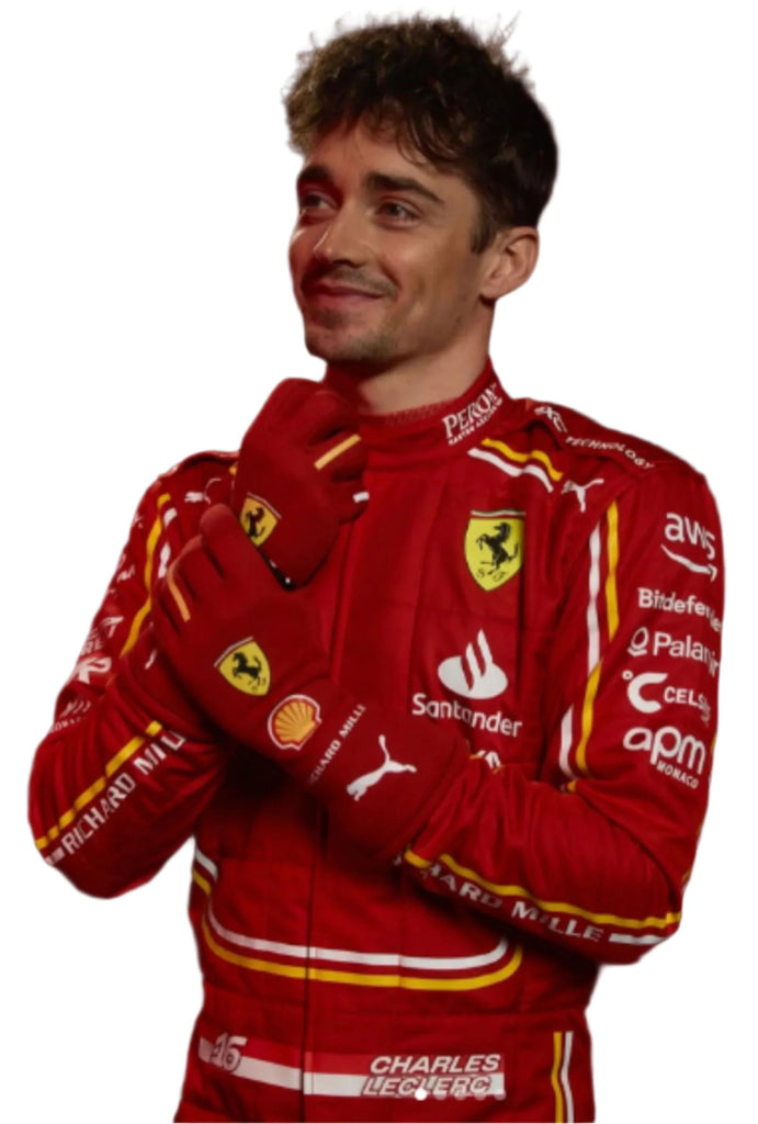 2024 Charles Leclerc Replica Race Suit | Scuderia Ferrari Team Gear - Speedxcrafts