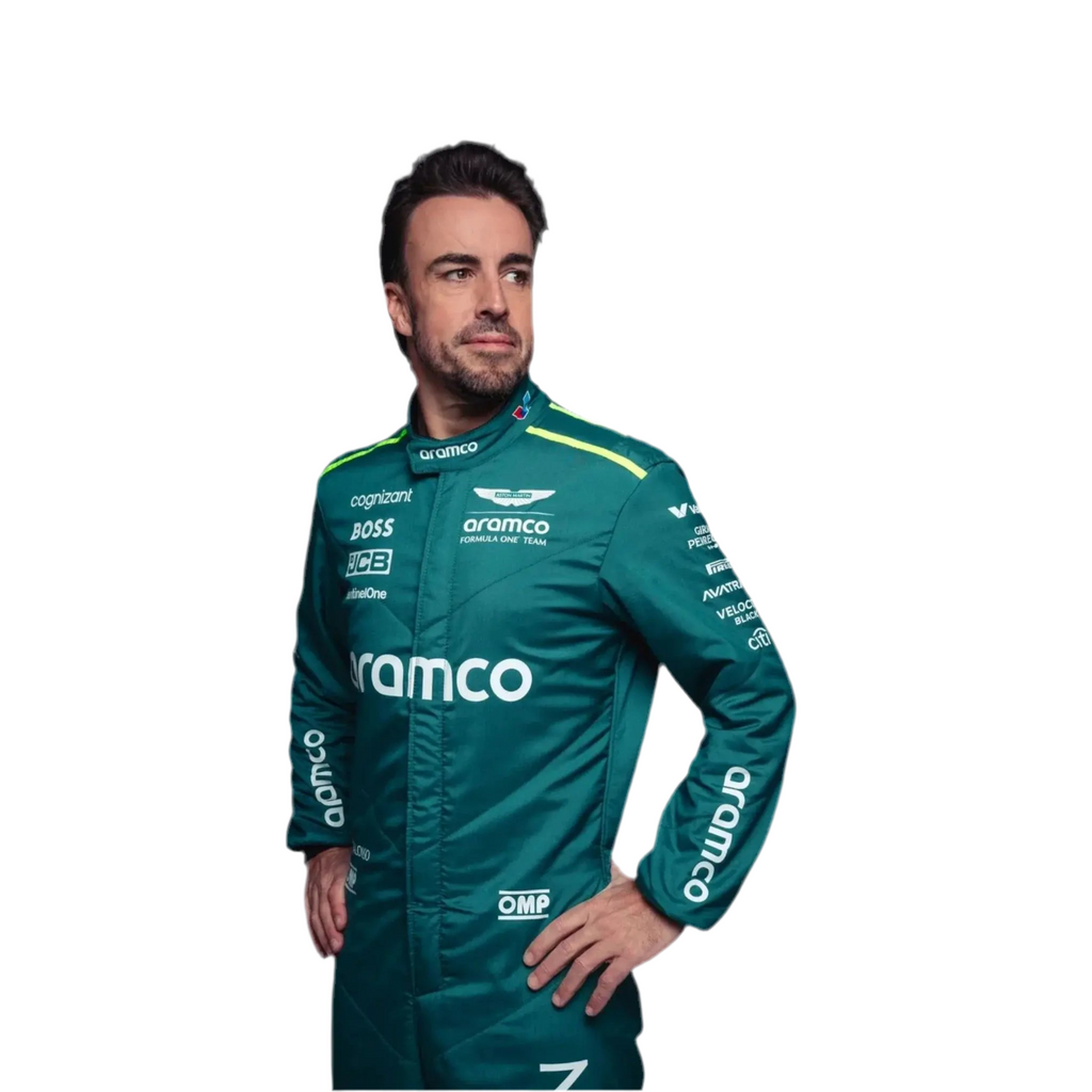 2024 Fernando Alonso & Lance Stroll Replica Race Suit | Aston Martin F1 - Speedxcrafts