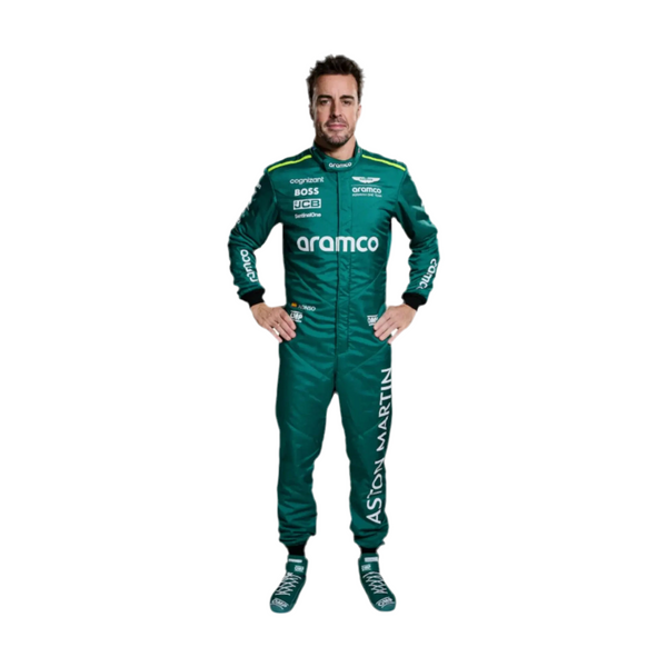 2024 Fernando Alonso Replica Race Suit | Aston Martin F1 Team Gear - Speedxcrafts