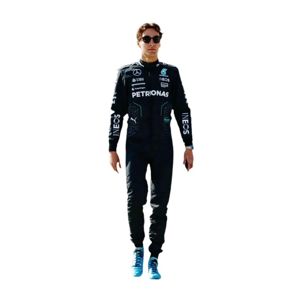 2024 George Russell Replica Race Suit | Mercedes AMG F1 Team Gear - Speedxcrafts