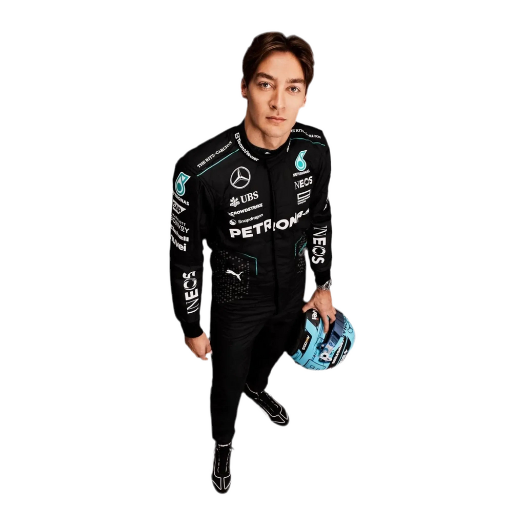 2024 George Russell Replica Race Suit | Mercedes AMG F1 Team Gear - Speedxcrafts