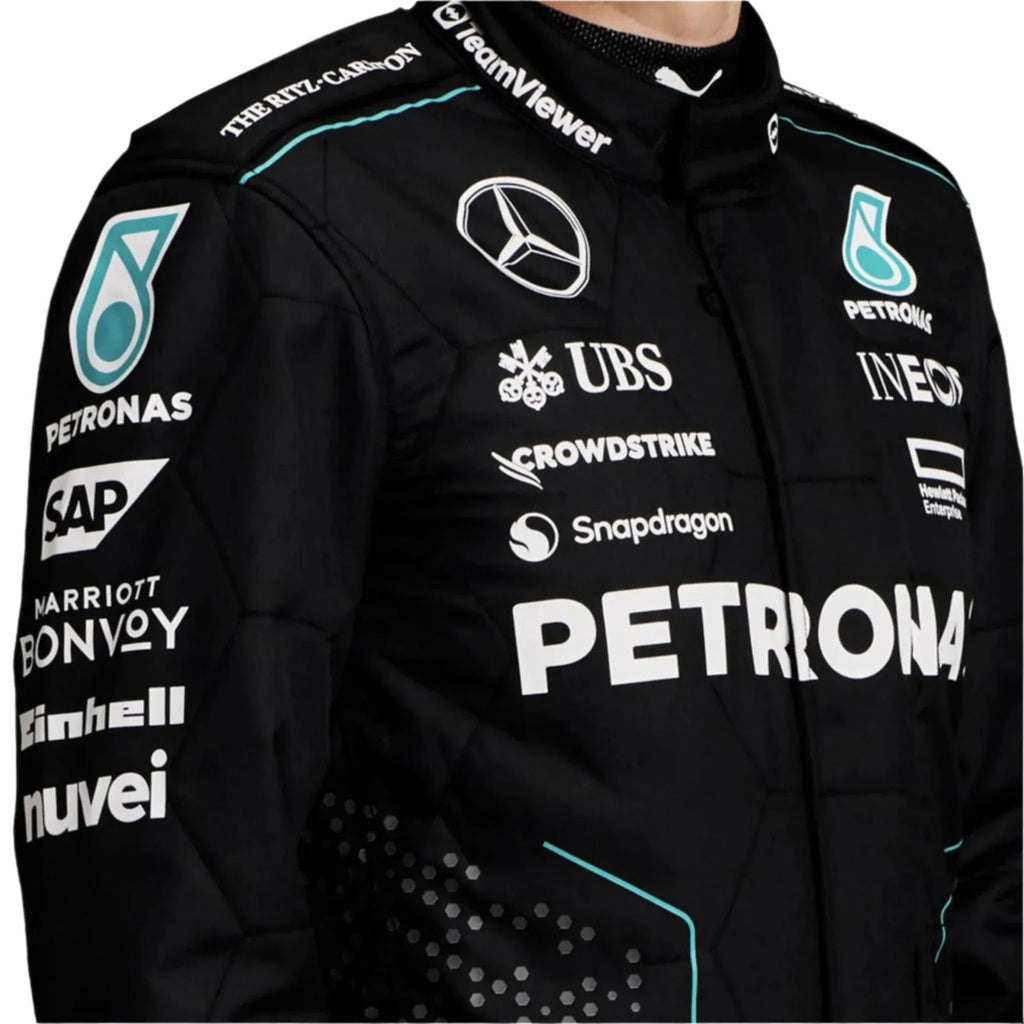 2024 George Russell Replica Race Suit | Mercedes AMG F1 Team Gear - Speedxcrafts