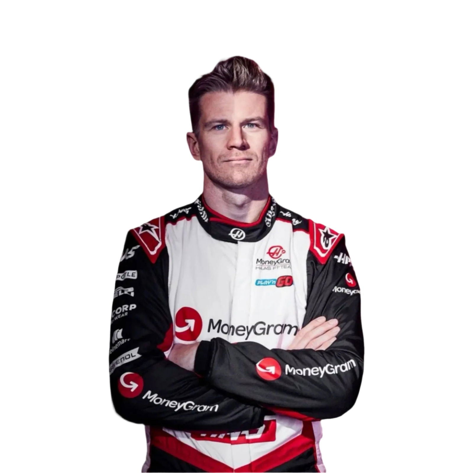 2024 Kevin Magnussen Nico Hulkenberg Haas F1 Team Race Suit - Speedxcrafts