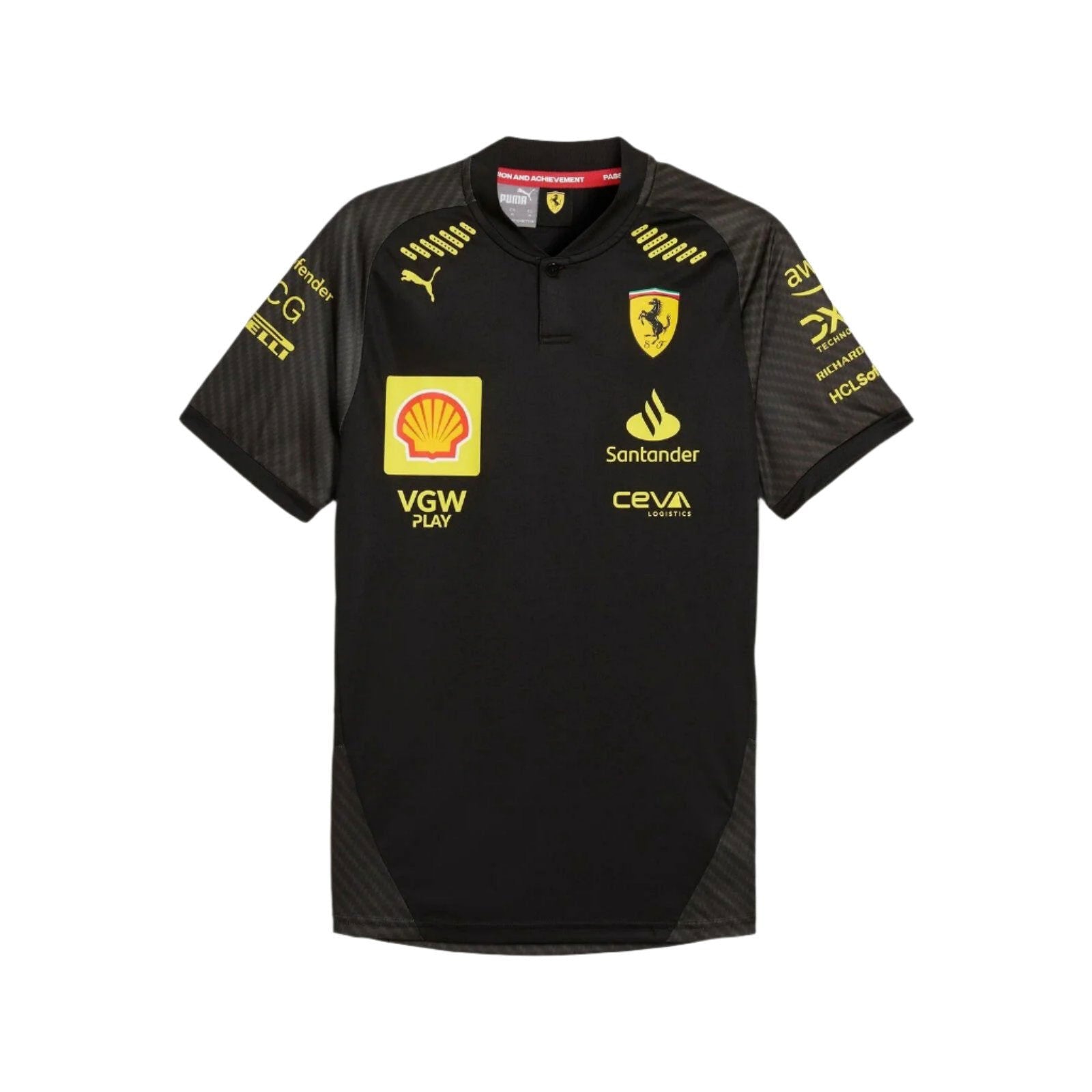 2024 Scuderia Ferrari Monza GP Team Shirt | Black Official Merchandise - Speedxcrafts