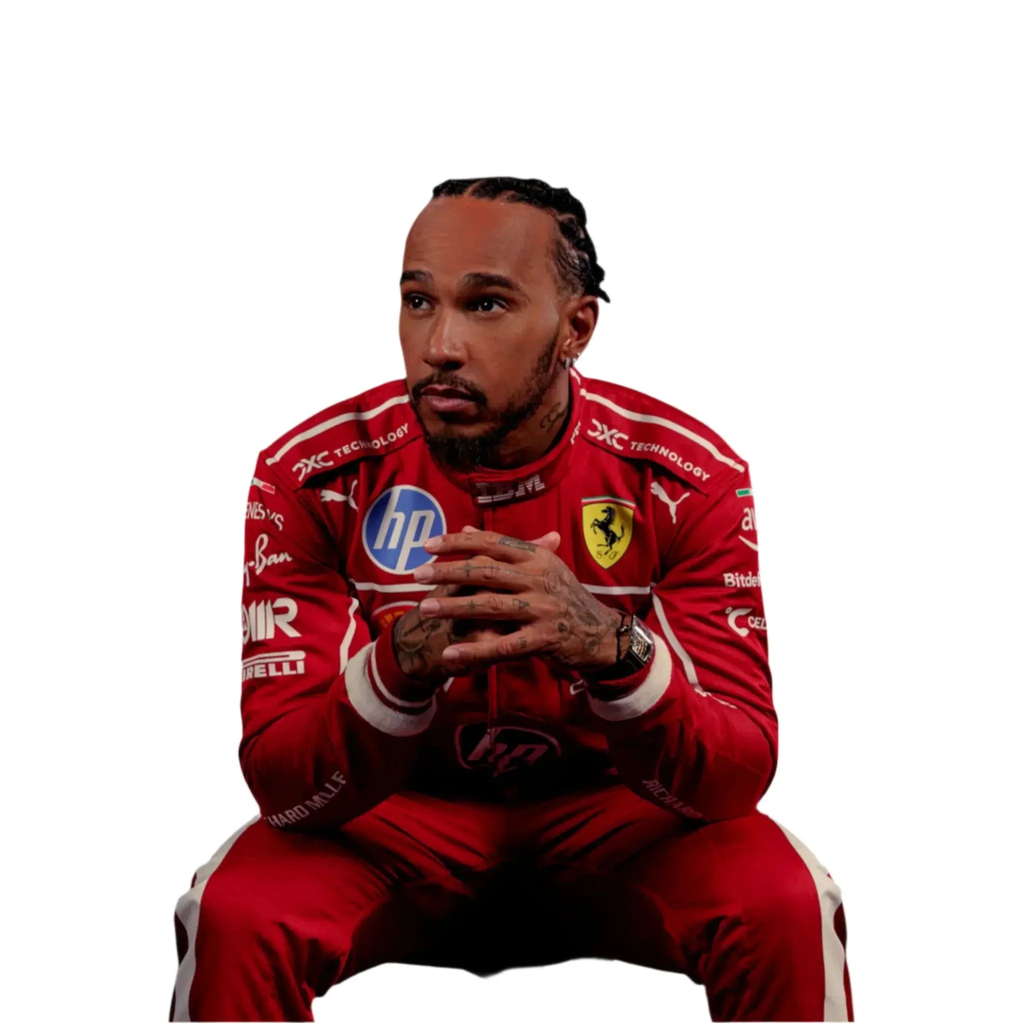 2025 Lewis Hamilton Ferrari HP F1 Race Suit Speedx Racegear