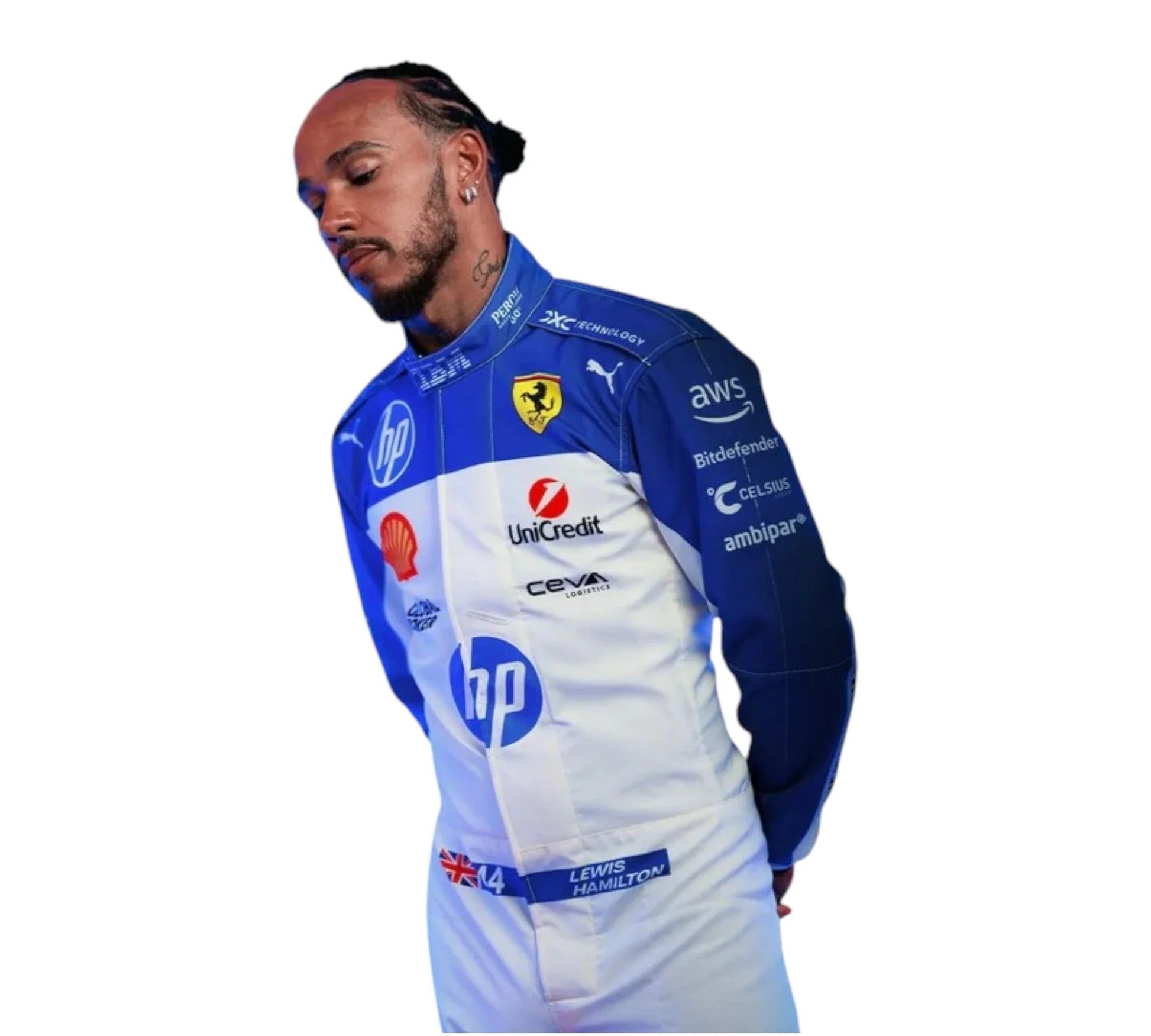2025 Lewis Hamilton Ferrari HP Race Suit - Miami GP