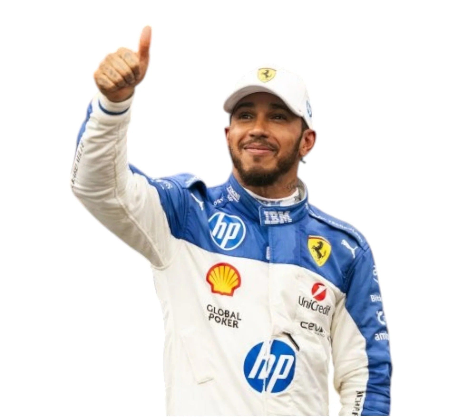 2025 Lewis Hamilton Ferrari HP Race Suit - Miami GP