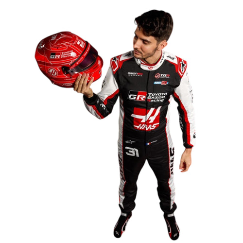 2026 New Esteban Ocon MoneyGram Haas F1 Team Replica Racing Suit - Speedx Crafts