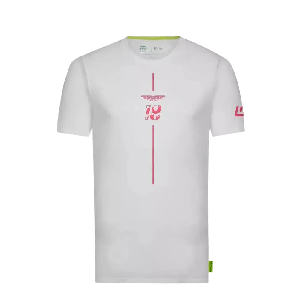 AMF1 Lance Stroll Limited Edition T-Shirt - White - Speedxcrafts