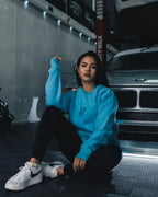Aquatic Blue Speedco Crew Neck - Comfortable Casual Wear - Speedxcrafts