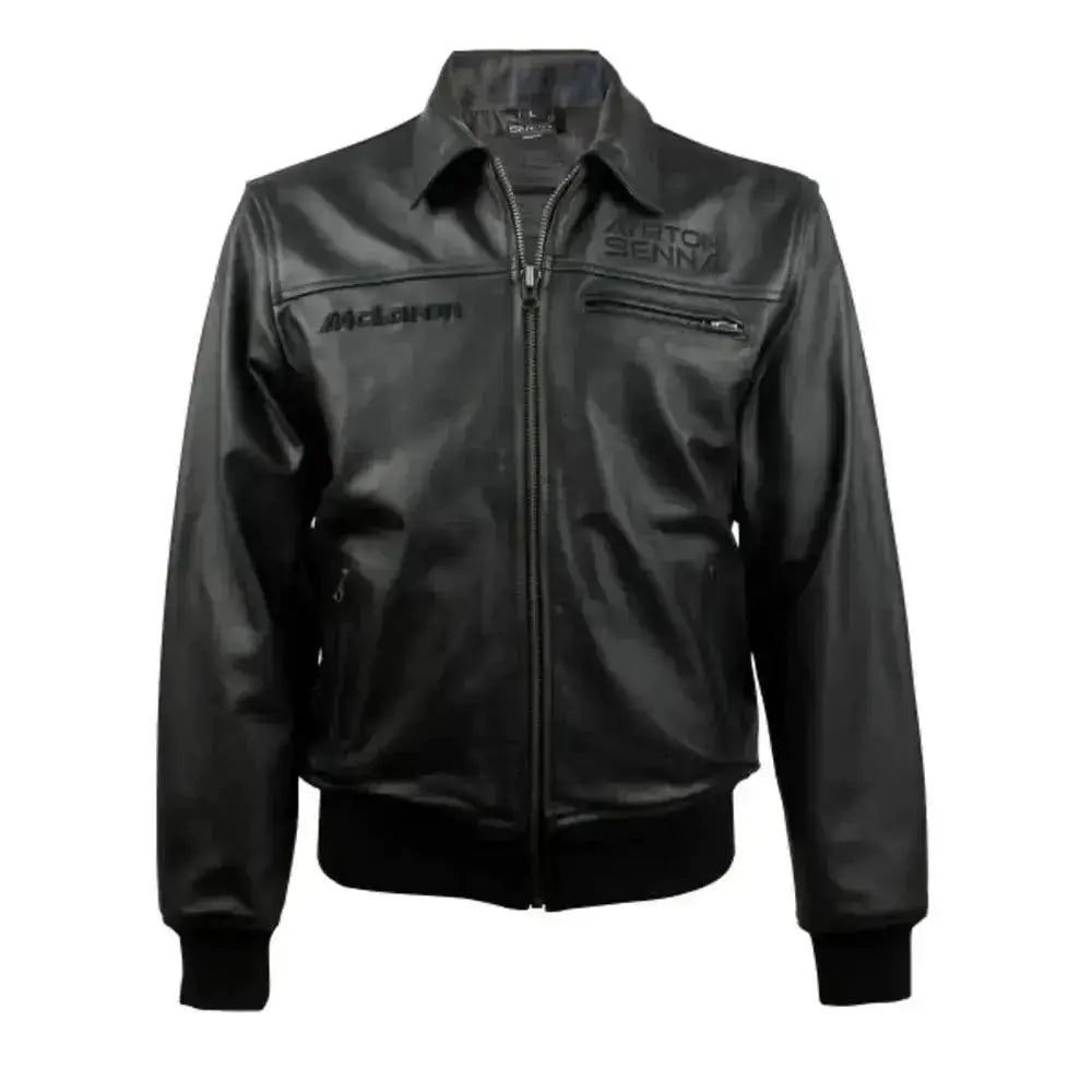 Ayrton Senna McLaren Leather Jacket Three Times World Champion - Speedxcrafts