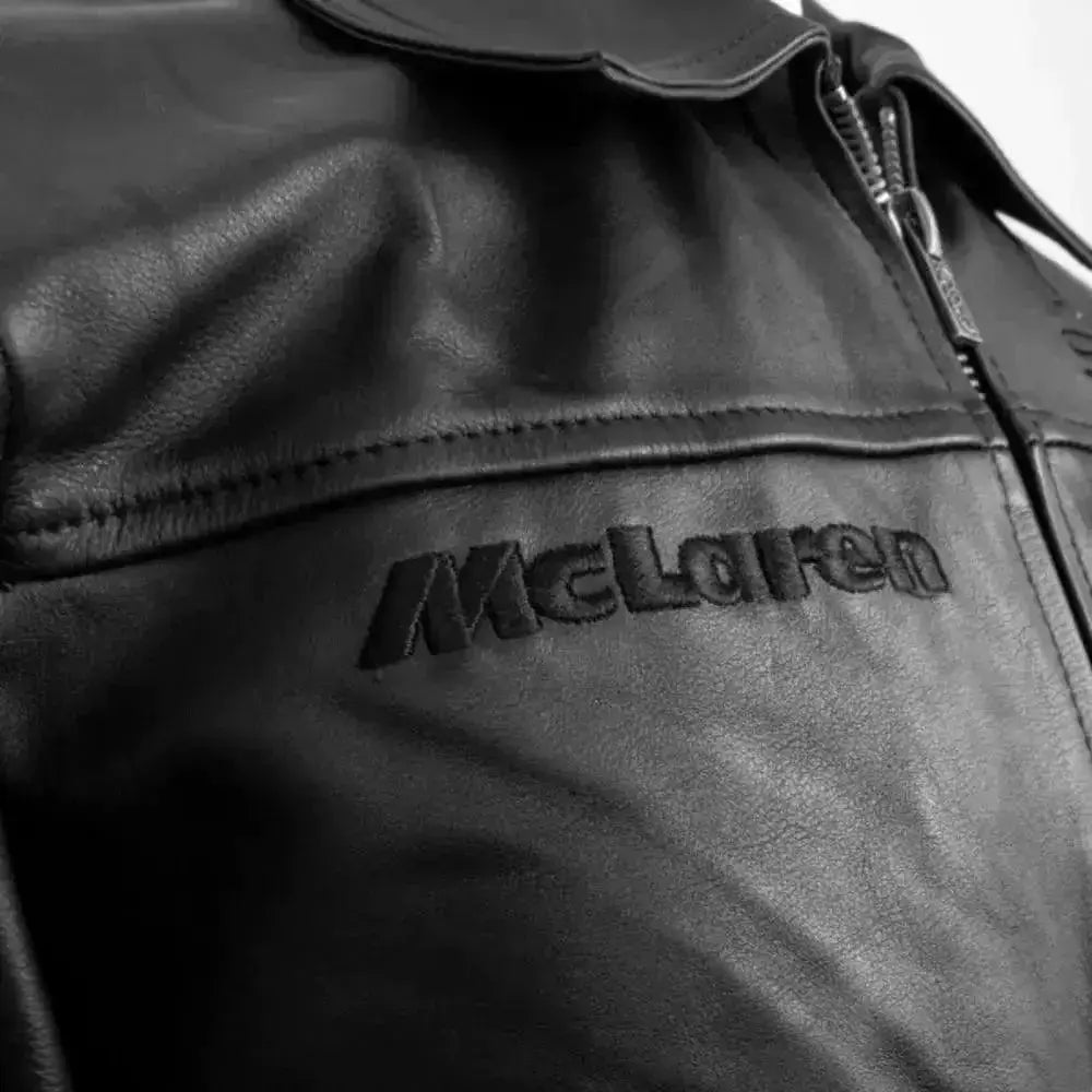 Ayrton Senna McLaren Leather Jacket Three Times World Champion - Speedxcrafts