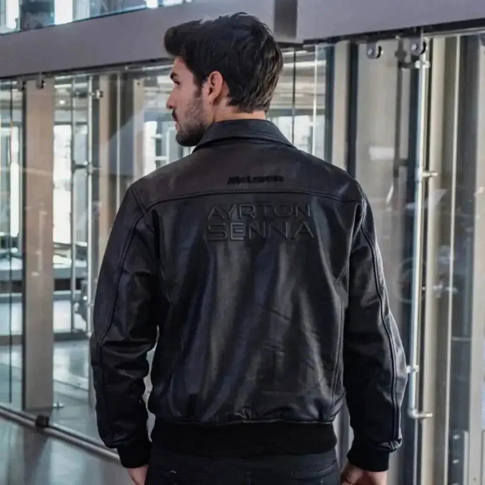 Ayrton Senna McLaren Leather Jacket Three Times World Champion