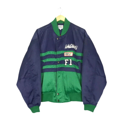 Benetton Vintage Formula 1 Team Embroidered Racing Jacket - Speedxcrafts