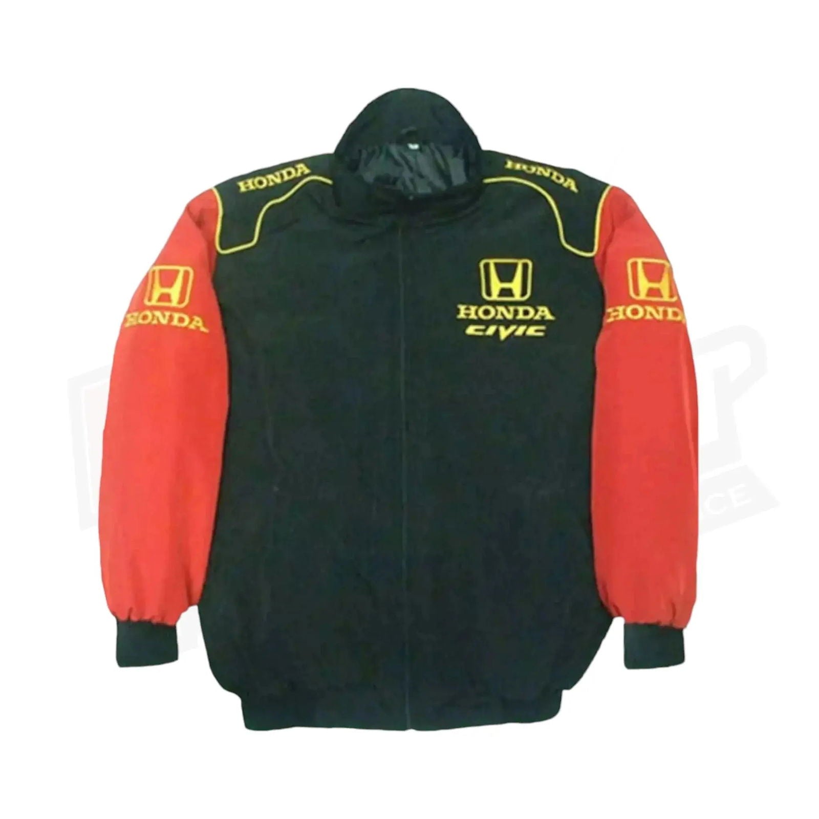 Black and Red Honda Civic Nascar Racing Jacket - Speedxcrafts