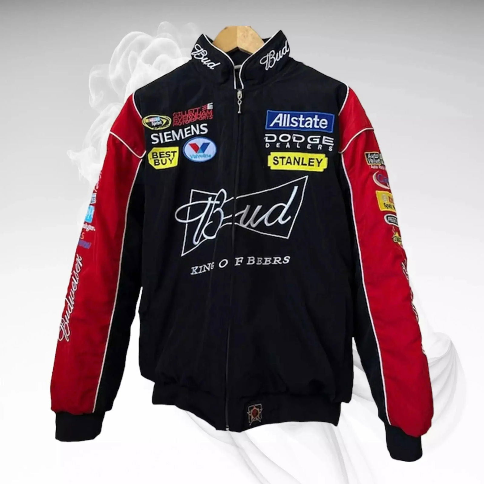 Budweiser F1 Racing Embroidered Retro Limited Edition Jacket - Speedxcrafts