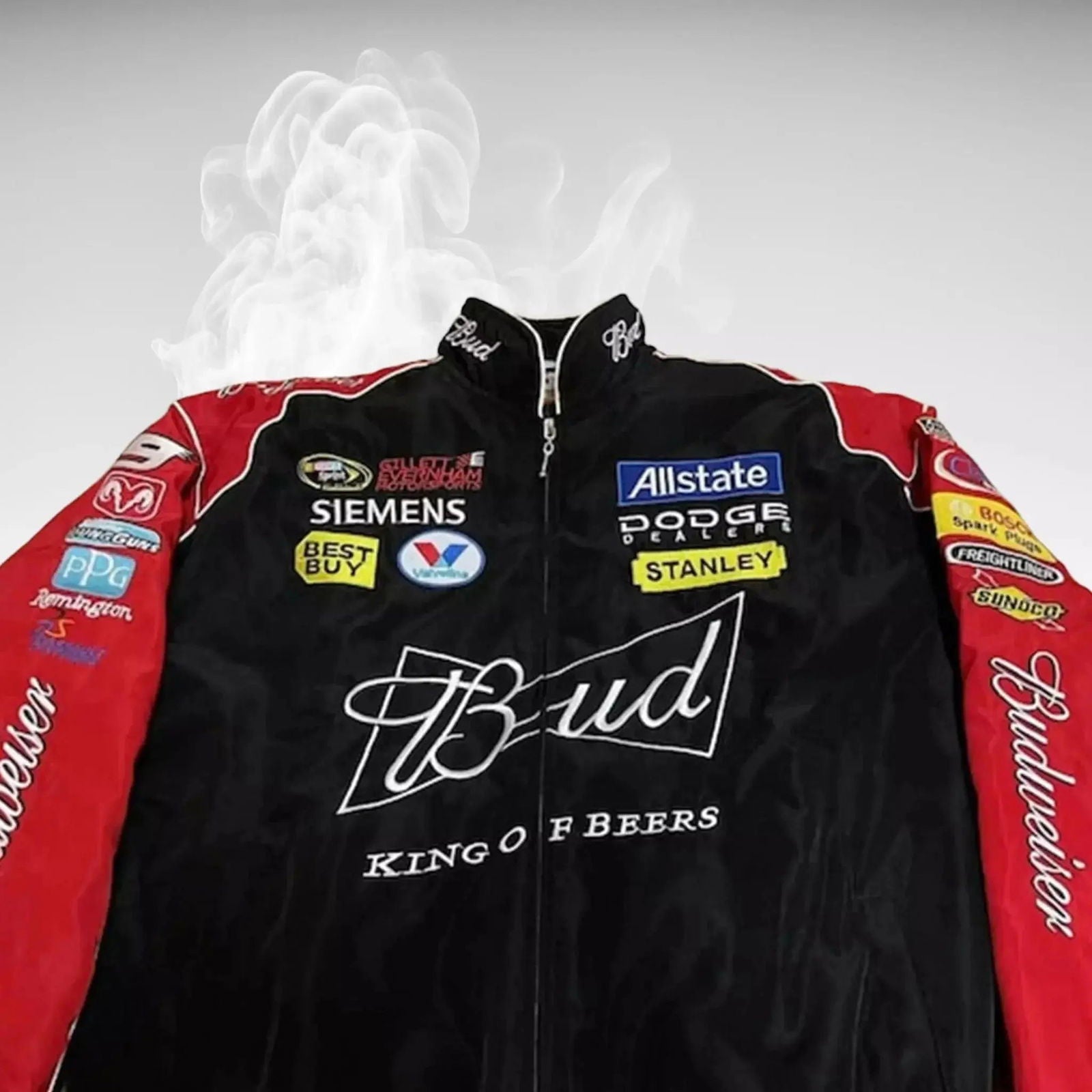 Budweiser F1 Racing Embroidered Retro Limited Edition Jacket - Speedxcrafts