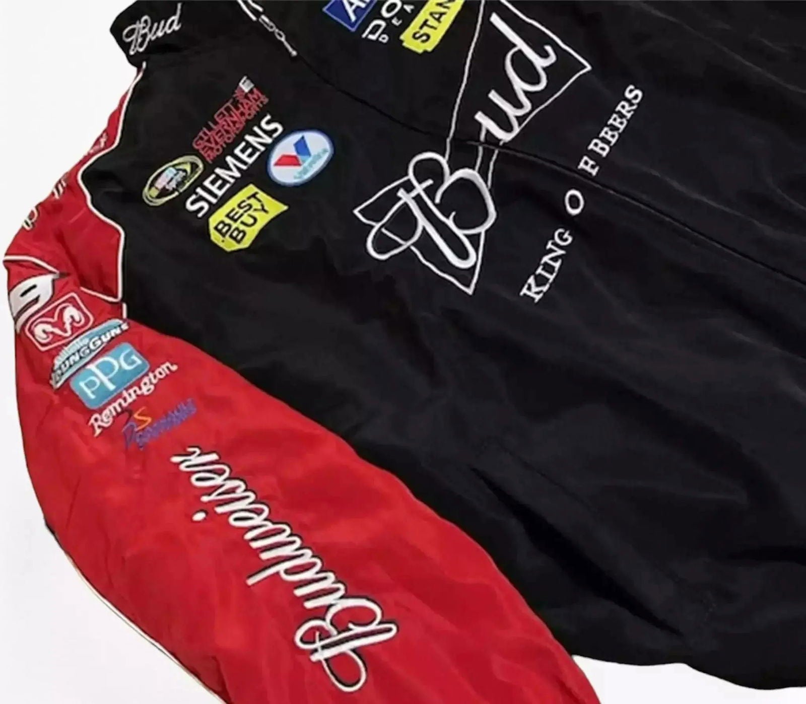 Budweiser F1 Racing Embroidered Retro Limited Edition Jacket - Speedxcrafts