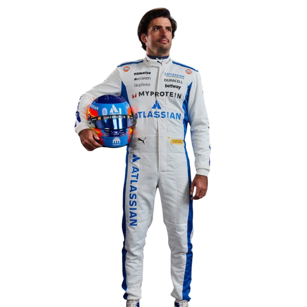 Carlos Sainz Williams F1 Team Racing Costume 2025Carlos Sainz Williams F1 Team Racing Costume 2025