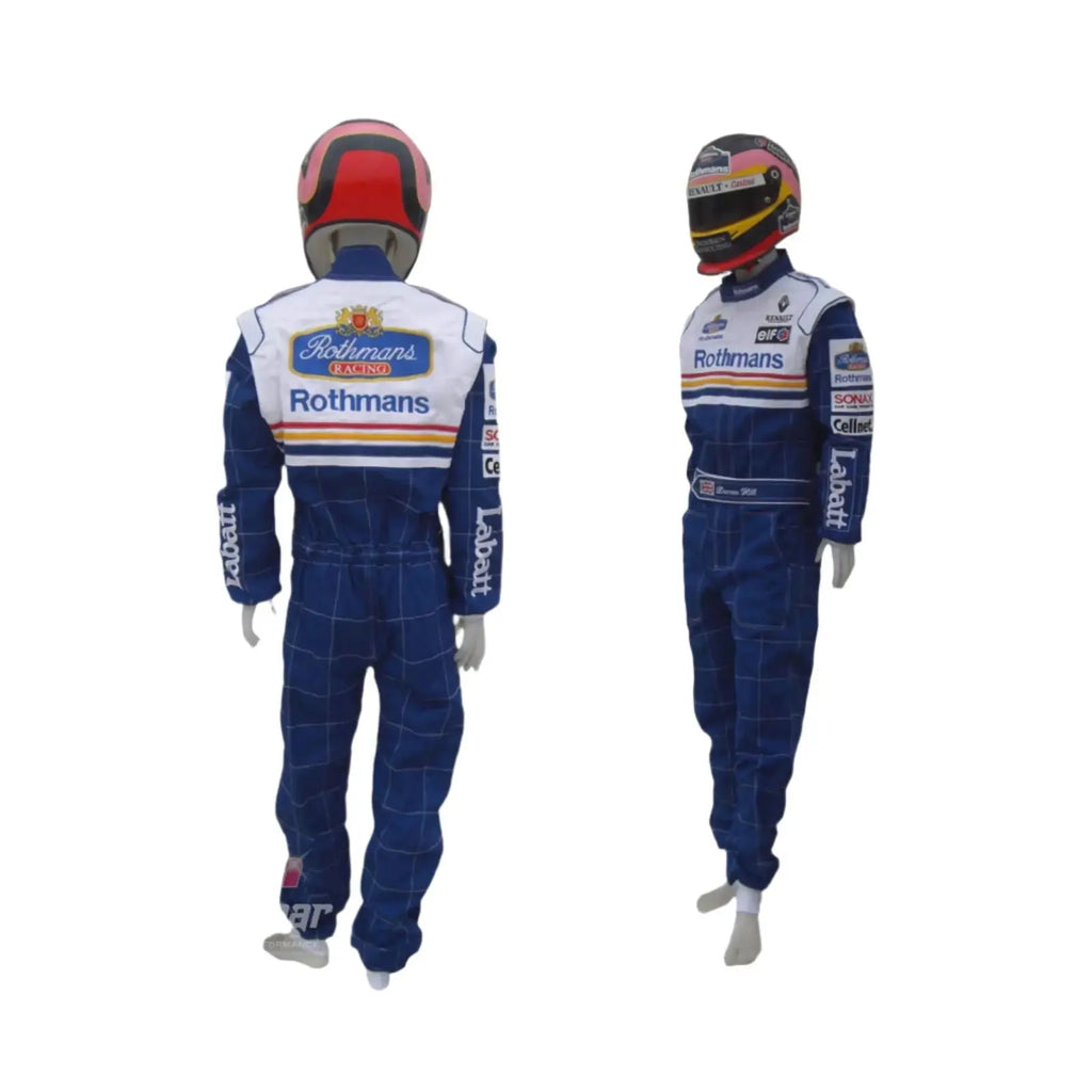 Damon Hill 1997  Williams F1 Embroidered Racing Suit - Speedxcrafts