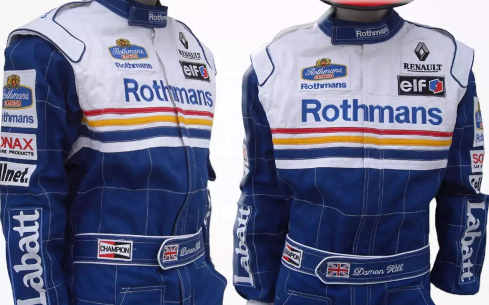 Damon Hill 1997  Williams F1 Embroidered Racing Suit - Speedxcrafts