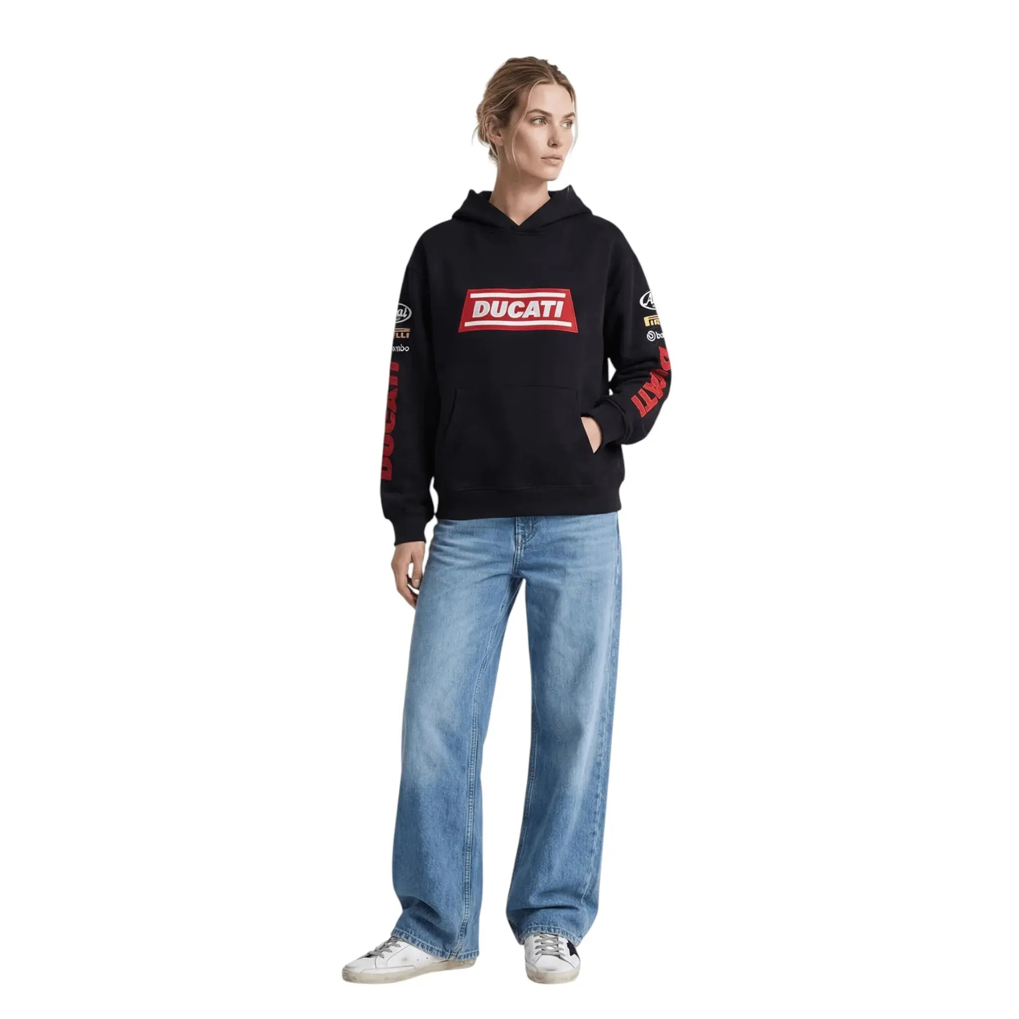 Ducati Racing Heritage Oversized Hoodie – Vintage Black Edition Speedx Crafts
