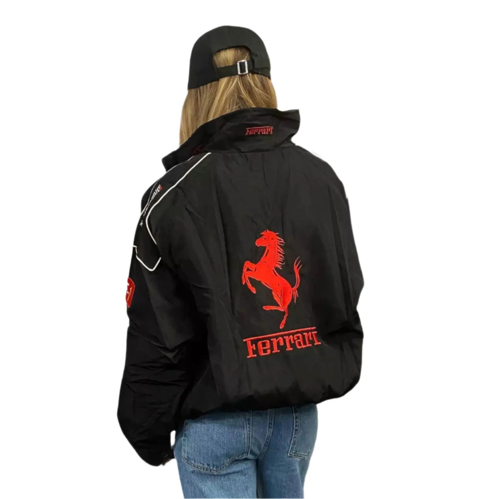 Embroidered F1 Ferrari Racing Jacket - Classic Motorsport Apparel - Speedxcrafts