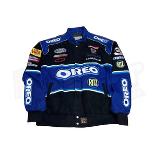F1 Biker Racing Streetwear Embroidered Bomber Jacket - Speedxcrafts