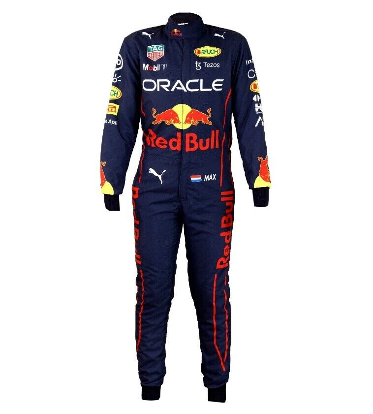 F1 Oracle Red Bull Max Race Suit F1 Go Kart Racing Suit - Speedxcrafts