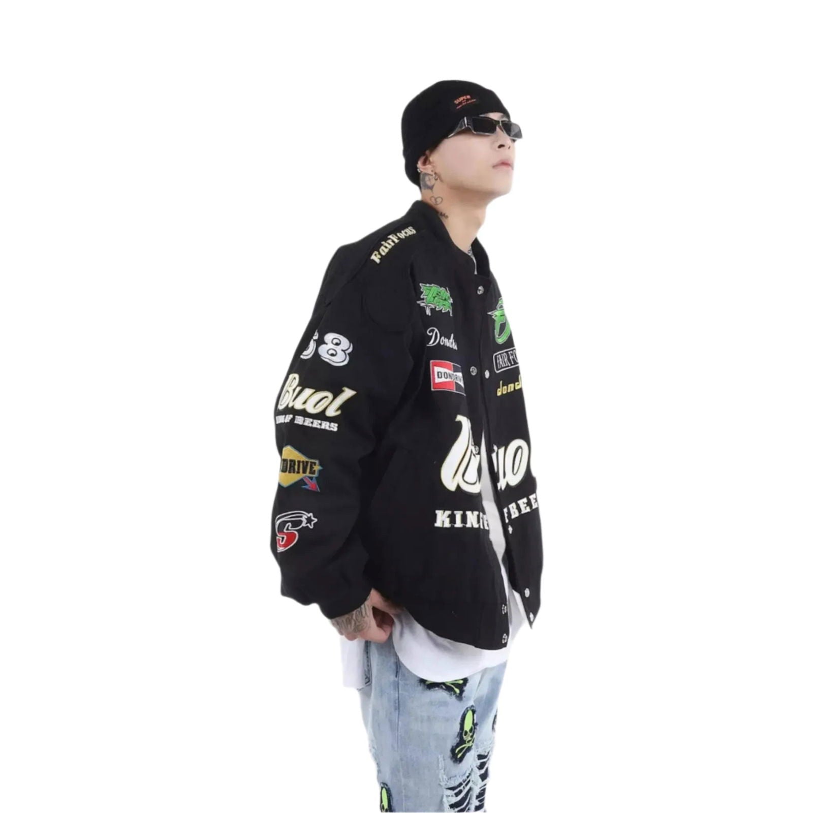Fair Focus Embroidered Racing Jacket - Stylish Motorsport Apparel - Speedxcrafts