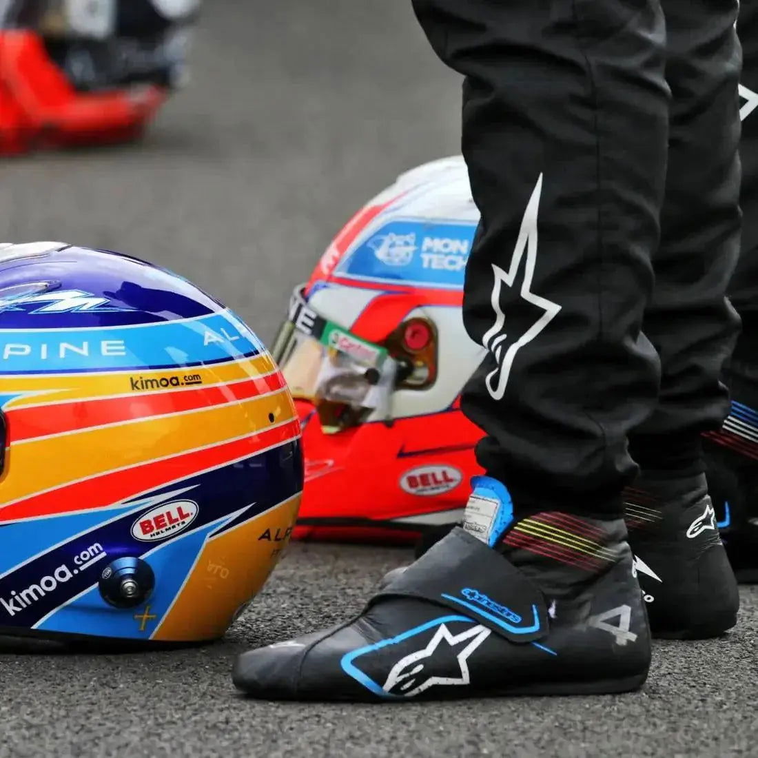Fernando Alonso Alpine F1 Team Racing boots 2021 - Speedxcrafts