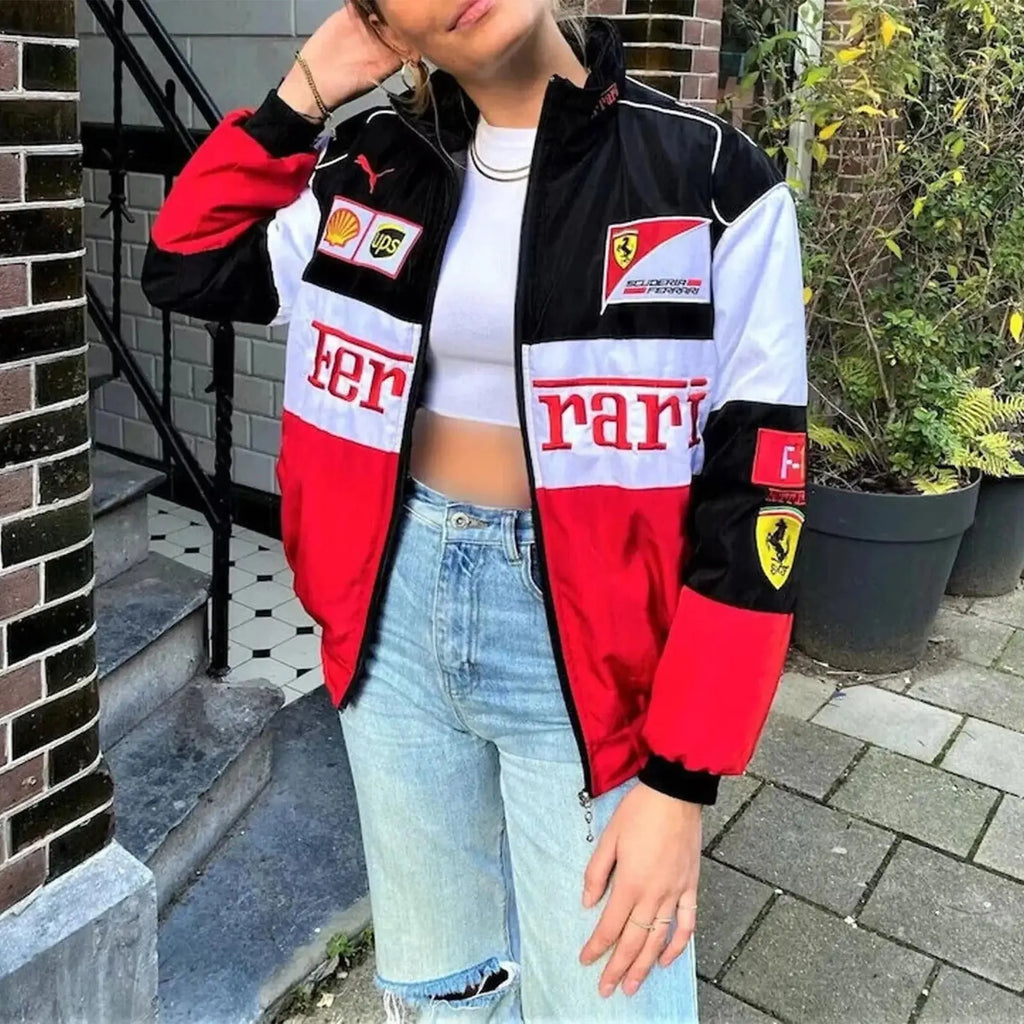 Ferrari F1 Vintage Jacket | Iconic Motorsport Apparel - Speedxcrafts