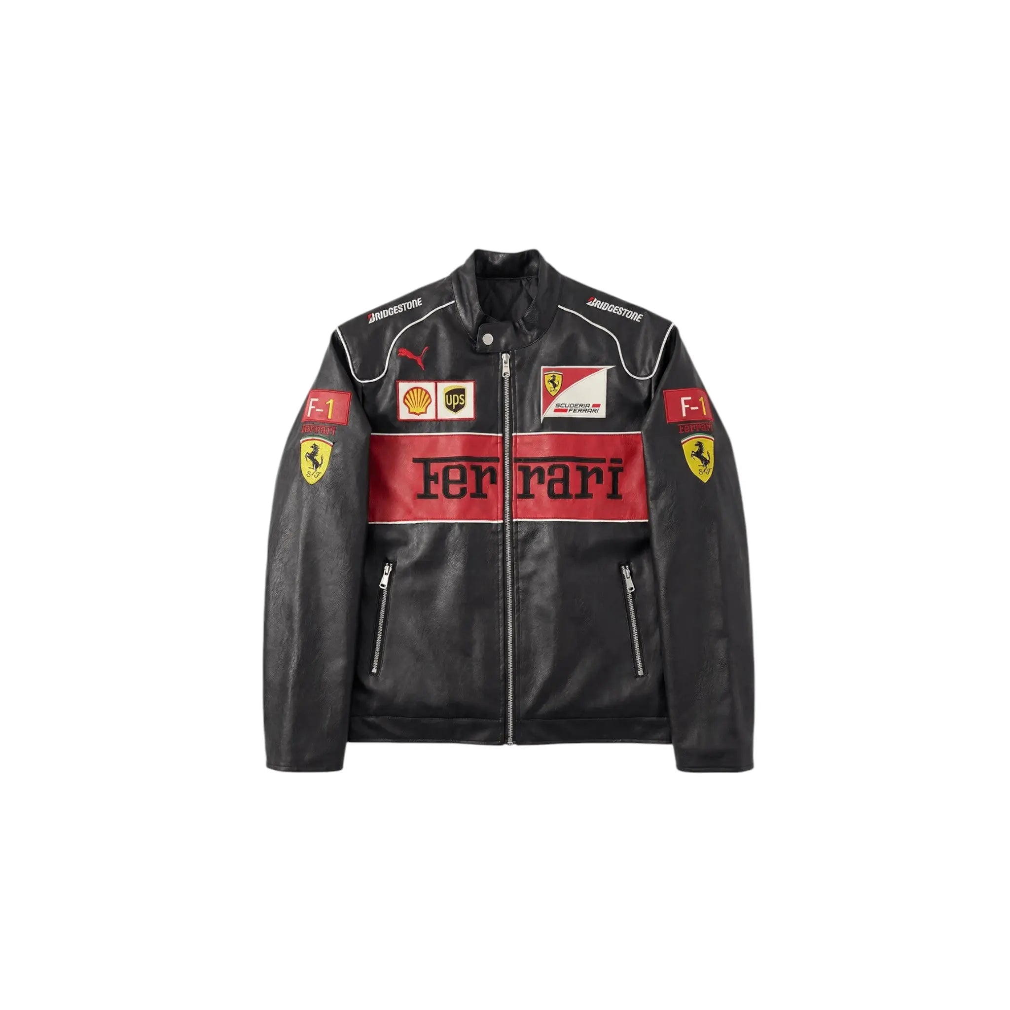 Ferrari F1 Vintage Leather Jacket - Red Edition