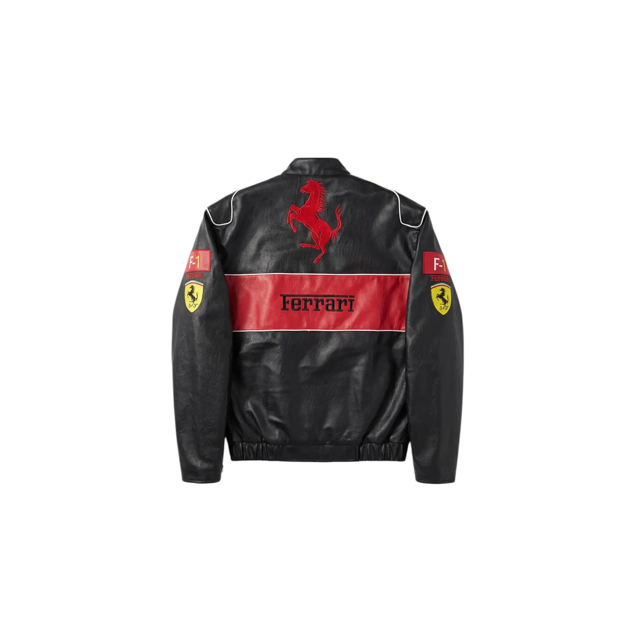 Ferrari F1 Vintage Leather Jacket - Red Edition