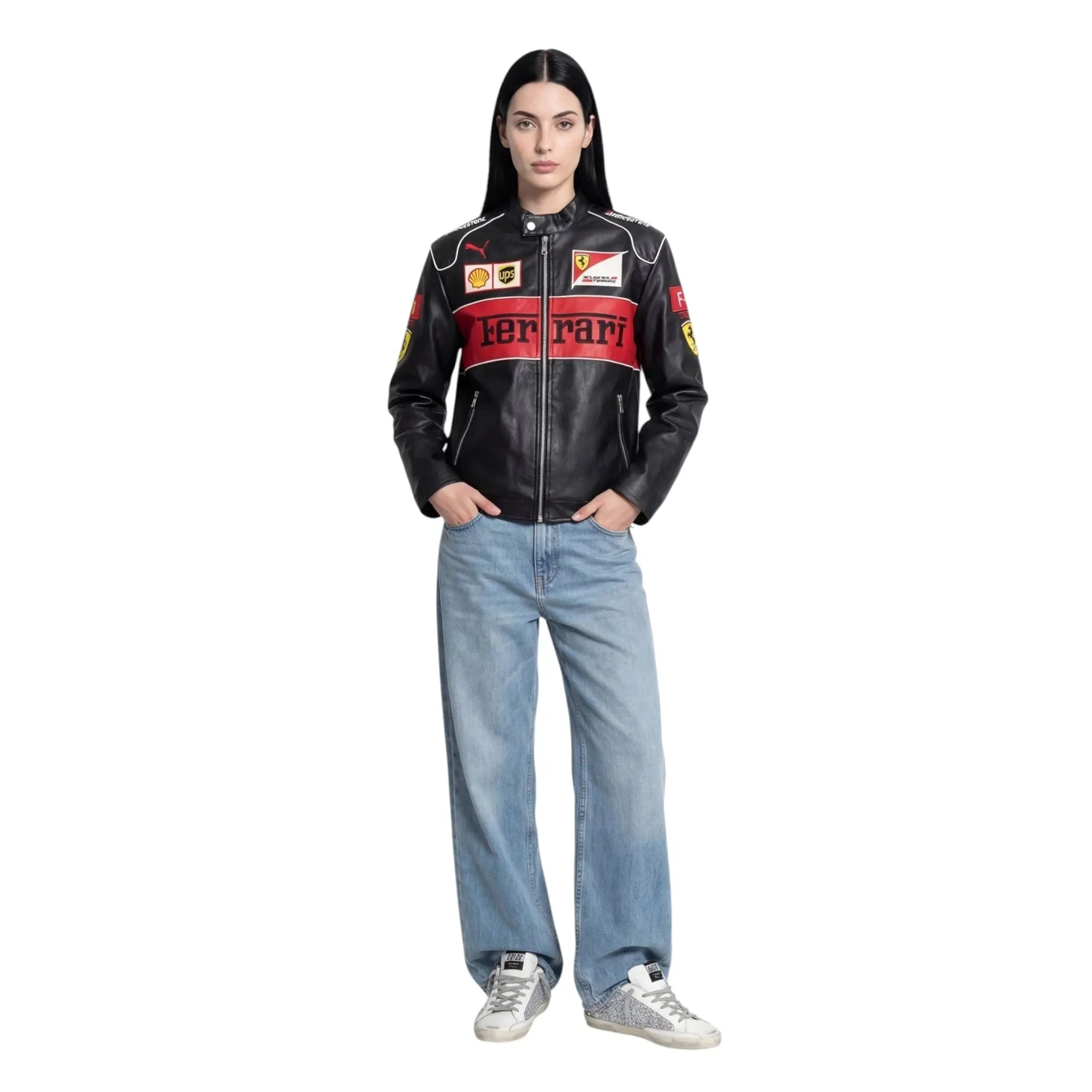 Ferrari F1 Vintage Leather Jacket - Red Edition