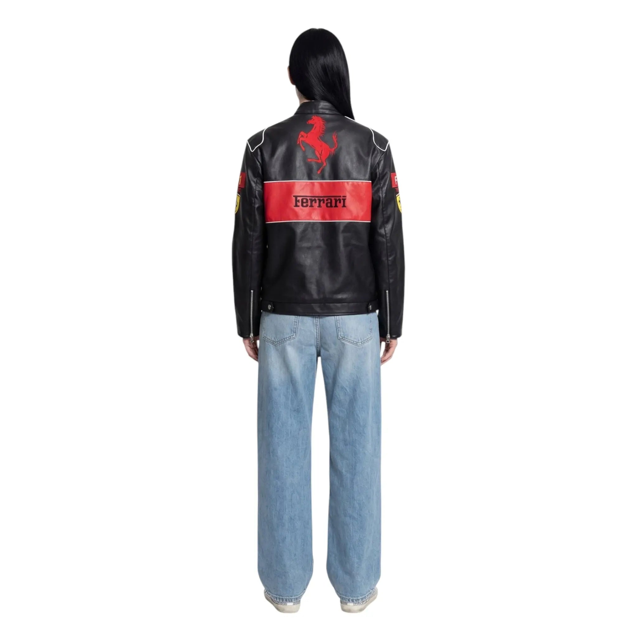Ferrari F1 Vintage Leather Jacket - Red Edition
