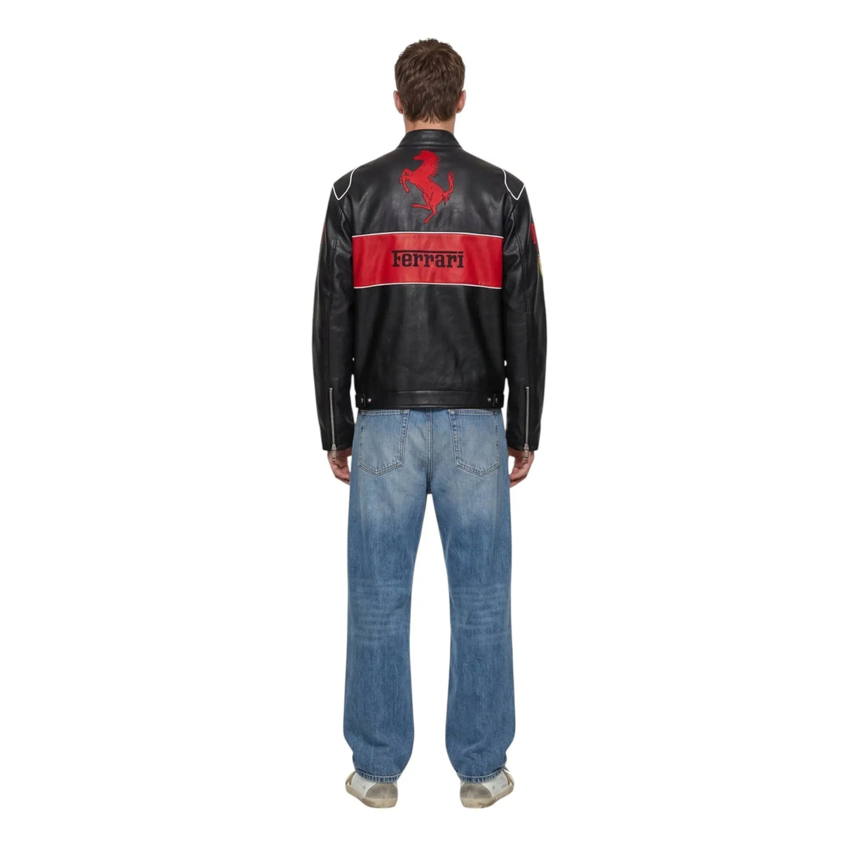 Ferrari F1 Vintage Leather Jacket - Red Edition