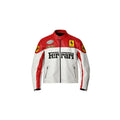 Ferrari F1 Vintage Leather Jacket - White Edition