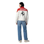 Ferrari F1 Vintage Leather Jacket - White Edition