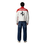 Ferrari F1 Vintage Leather Jacket - White Edition