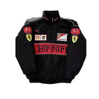 Ferrari F1 Vintage Racing Embroidered Jacket - Speedxcrafts