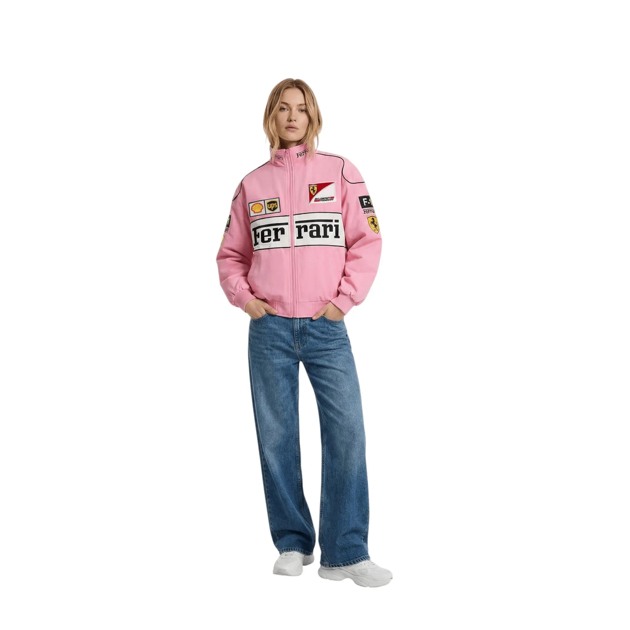 Ferrari F1 Vintage Racing Jacket - Pink Cotton Edition