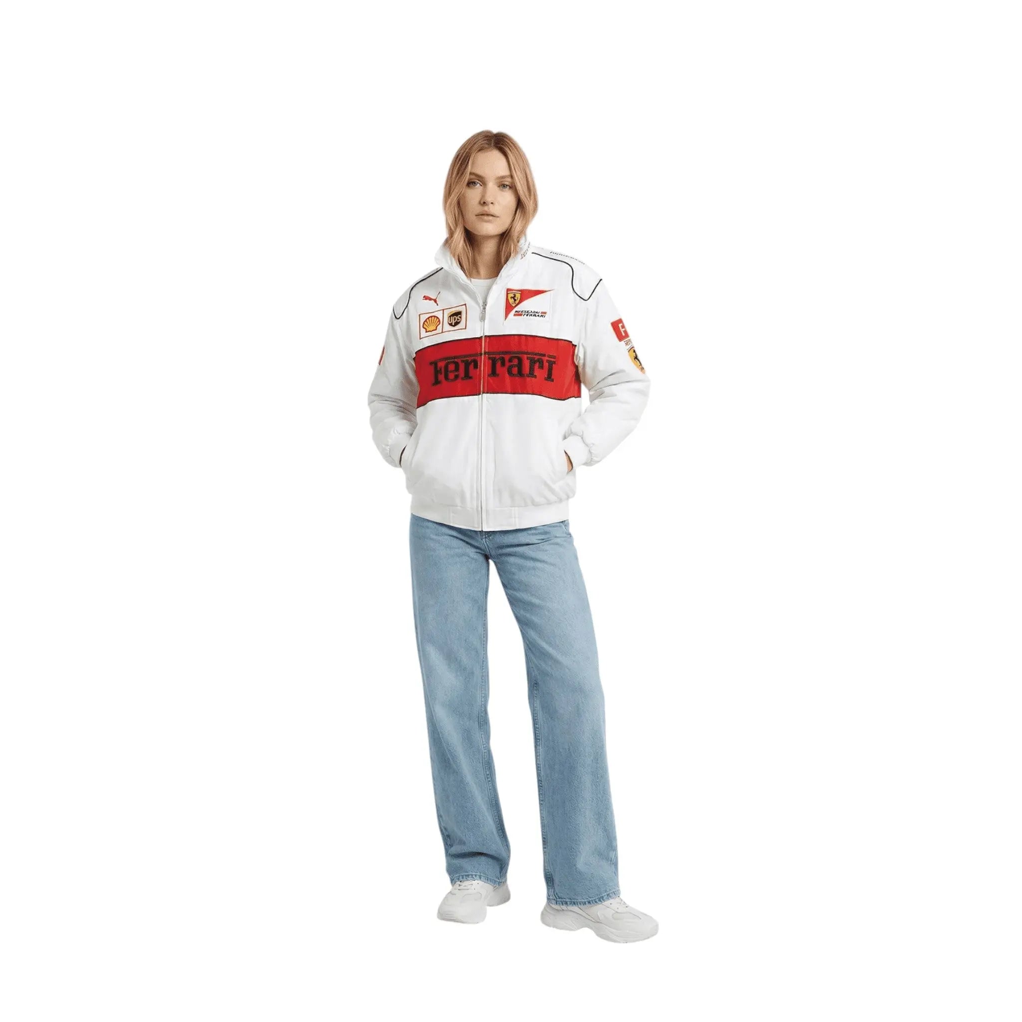Ferrari F1 Vintage Racing Jacket - White Edition